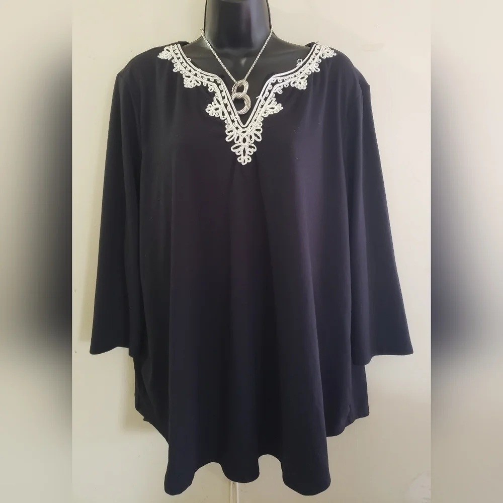 Ruby Rd/women's v-neck Top - Picture 7 of 7